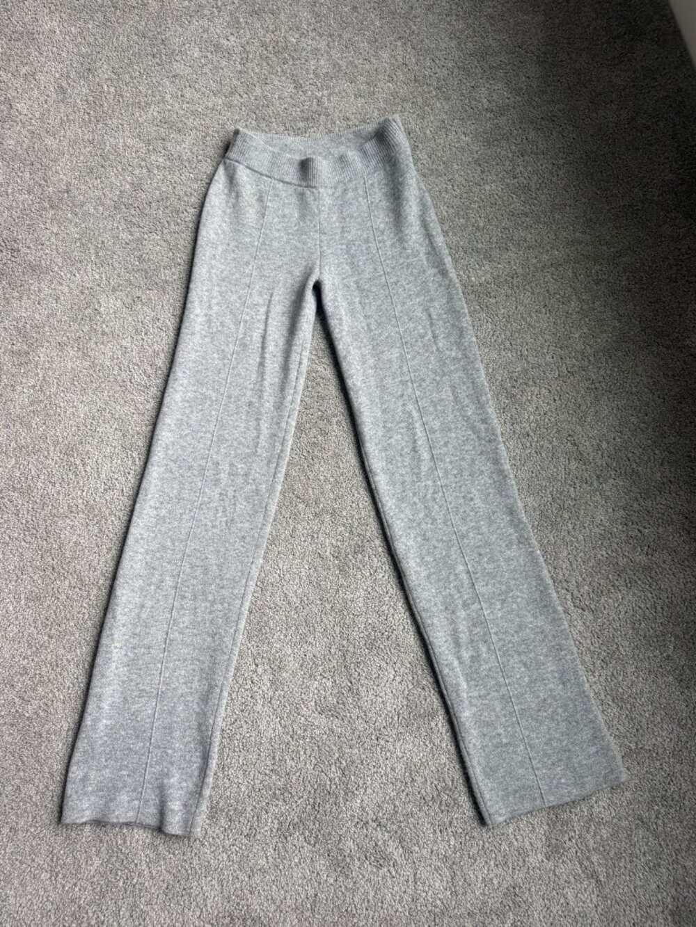 Club Monaco Wool Blend Heather Gray Cashmere Pull-On Pants Straight Leg size XS